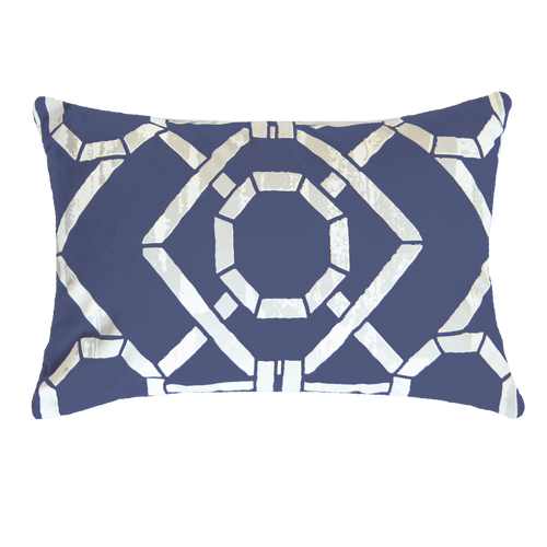 Bandhini Homewear Design Bamboo Hedge Navy Lumber Cushion 35 x 53 cm | Accessories | app store dev @@ABC ///[option4] 十月五日 11:53 