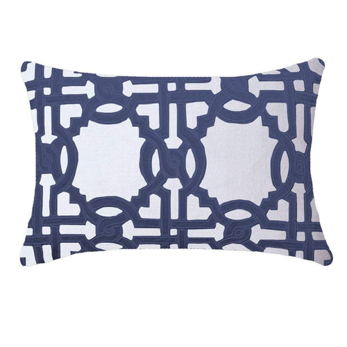 Bandhini Homewear Design Intertwined Navy Lumber Cushion 35x53cm | Accessories | app store dev @@ABC ///[option4] 十月五日 11:53 