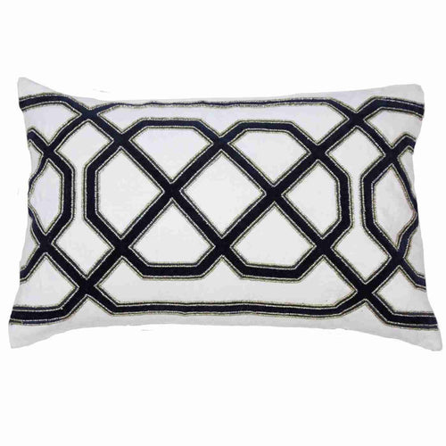 Bandhini Homewear Design Jagger Navy Embellished Lumber Cushion 35 x 53 cm | Accessories | app store dev @@ABC ///[option4] 十月五日 11:53 