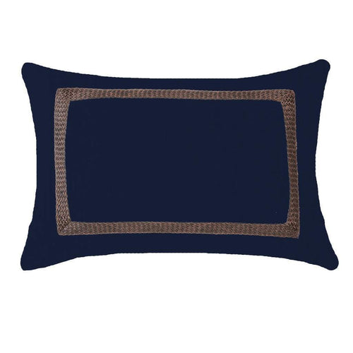 Bandhini Homewear Design Braid Barbados Navy Lumber Cushion 35 x 53 cm | Accessories | app store dev @@ABC ///[option4] 十月五日 11:53 