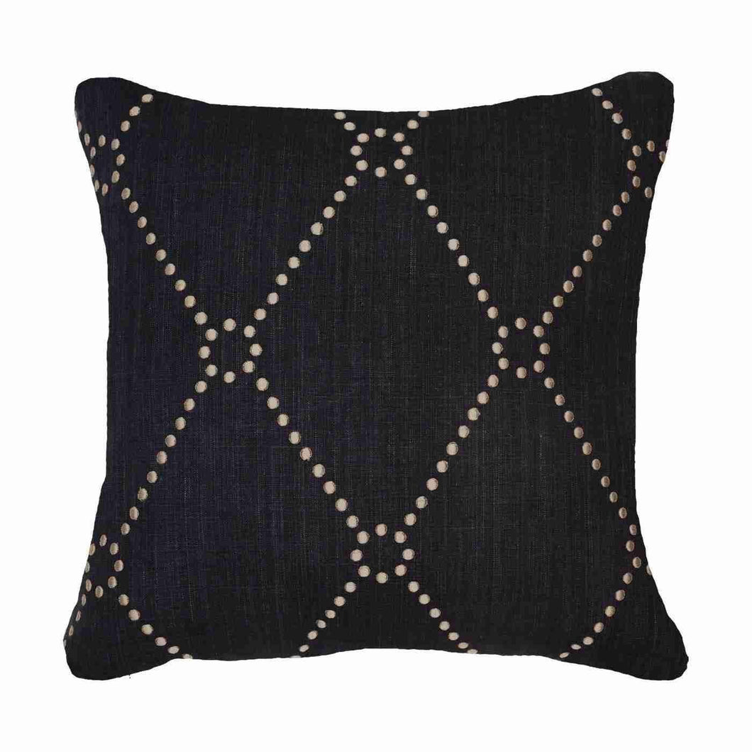 Bandhini Homewear Design Dot Diamond Black Medium 50 x 50 cm | Medium Cushion | app store dev @@ABC ///[option4] 十月五日 11:53 