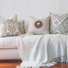 Load image into Gallery viewer, Bandhini Homewear Design Disc Copper Natural Medium cushion 50x50cm | Accessories | app store dev @@ABC ///[option4] 十月五日 11:53 
