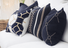 Load image into Gallery viewer, Bandhini Homewear Design Dot Diamond Navy Medium Cushion 50x50cm | Accessories | app store dev @@ABC ///[option4] 十月五日 11:53 

