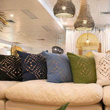 Load image into Gallery viewer, Bandhini Homewear Design Dot Flower Navy Medium Cushion 50 x 50 cm | Accessories | app store dev @@ABC ///[option4] 十月五日 11:53 
