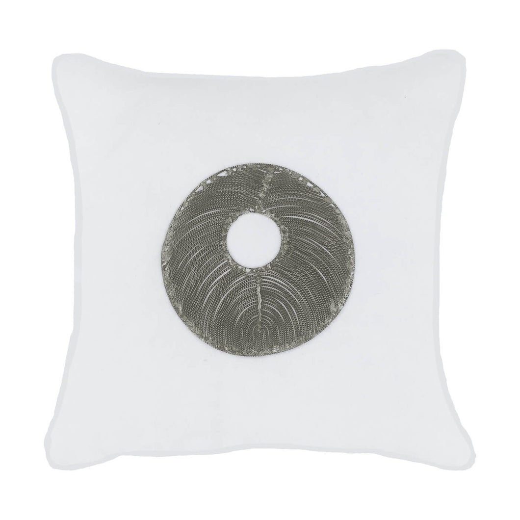 Bandhini Homewear Design Disc Silver White Medium Cushion 50x50cm | Accessories | app store dev @@ABC ///[option4] 十月五日 11:53 