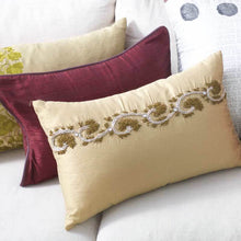 Load image into Gallery viewer, Bandhini Homewear Design Embroidery Sage Rectangle Cushion 30x46cm | Accessories | app store dev @@ABC ///[option4] 十月五日 11:53 
