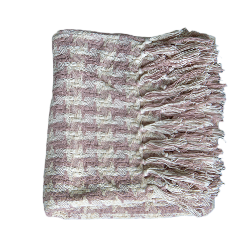 Bandhini Homewear Design Check Blush and Cream Throw 150 x 180 cm | Accessories | app store dev @@ABC ///[option4] 十月五日 11:53 