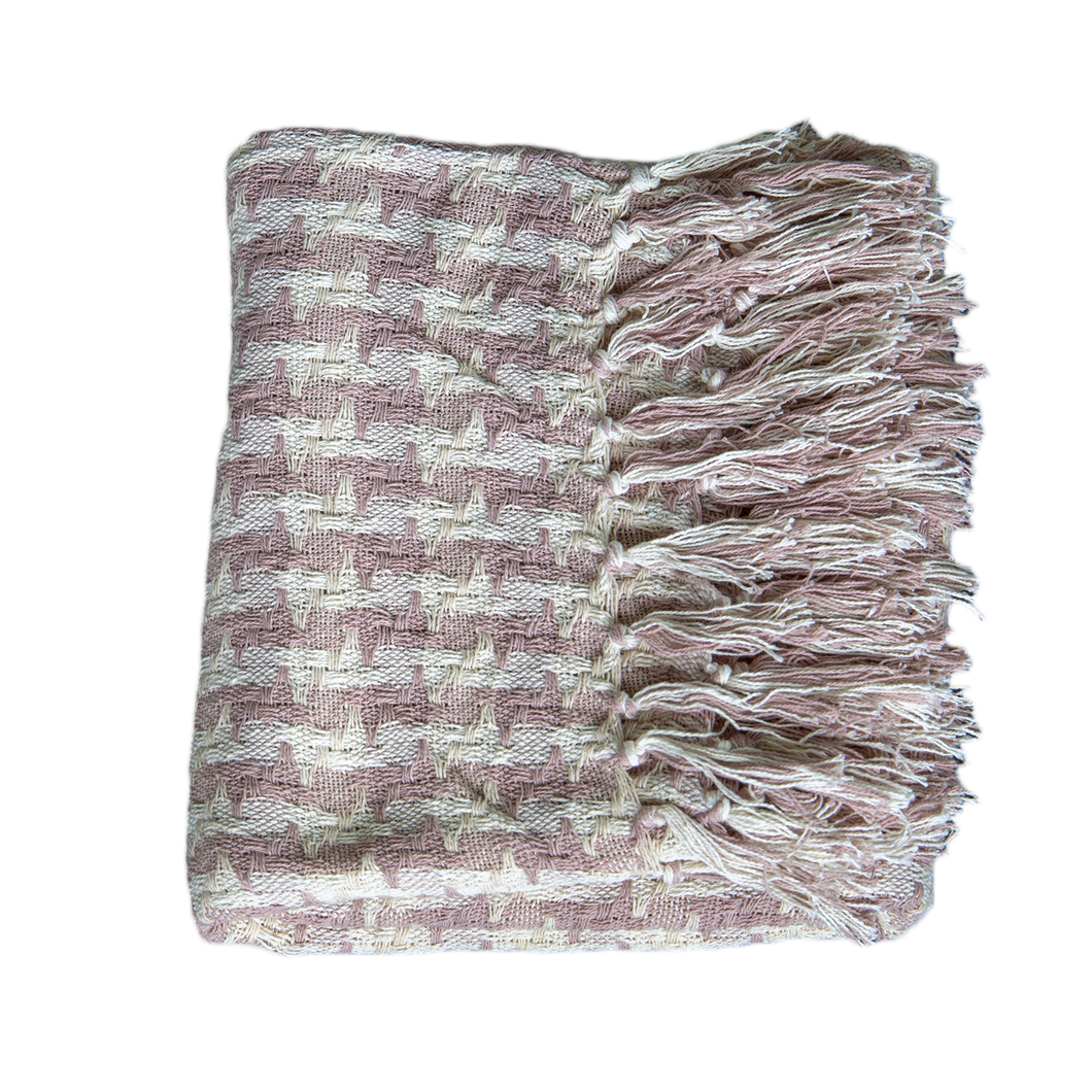 Bandhini Homewear Design Check Blush and Cream Throw 150 x 180 cm | Accessories | app store dev @@ABC ///[option4] 十月五日 11:53 