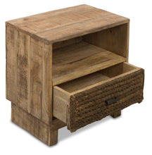 Load image into Gallery viewer, Home &amp; Giftware Ahoy Single Drawer Jute Rope and Mango Wood Bedside Table | Sleeping | app store dev @@ABC ///[option4] 十月五日 11:53 
