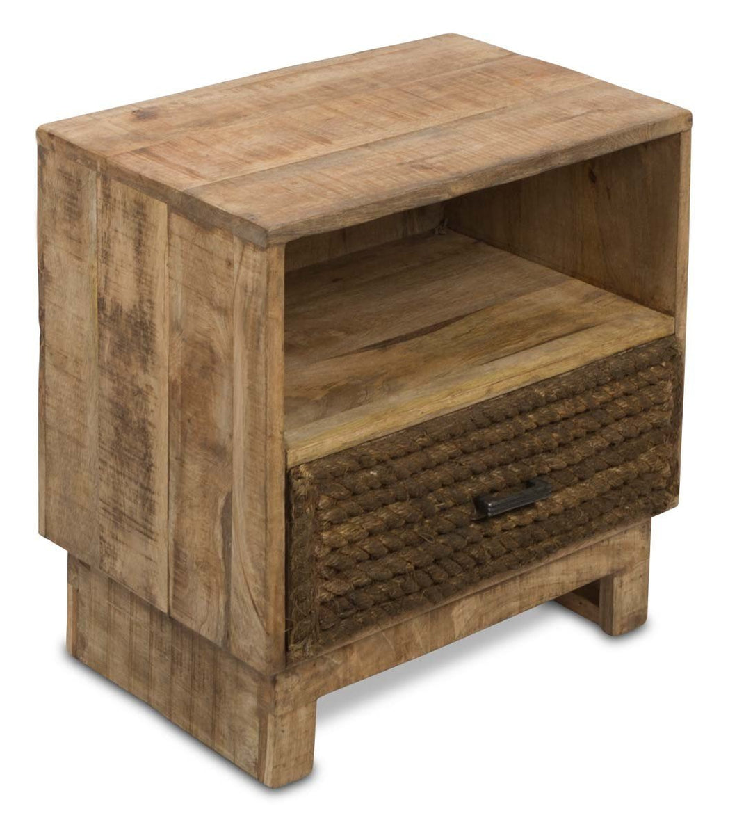 Home & Giftware Ahoy Single Drawer Jute Rope and Mango Wood Bedside Table | Sleeping | app store dev @@ABC ///[option4] 十月五日 11:53 