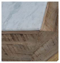 Load image into Gallery viewer, Home &amp; Giftware Geo Mango Wood Side Table with White Marble | Living | app store dev @@ABC ///[option4] 十月五日 11:53 
