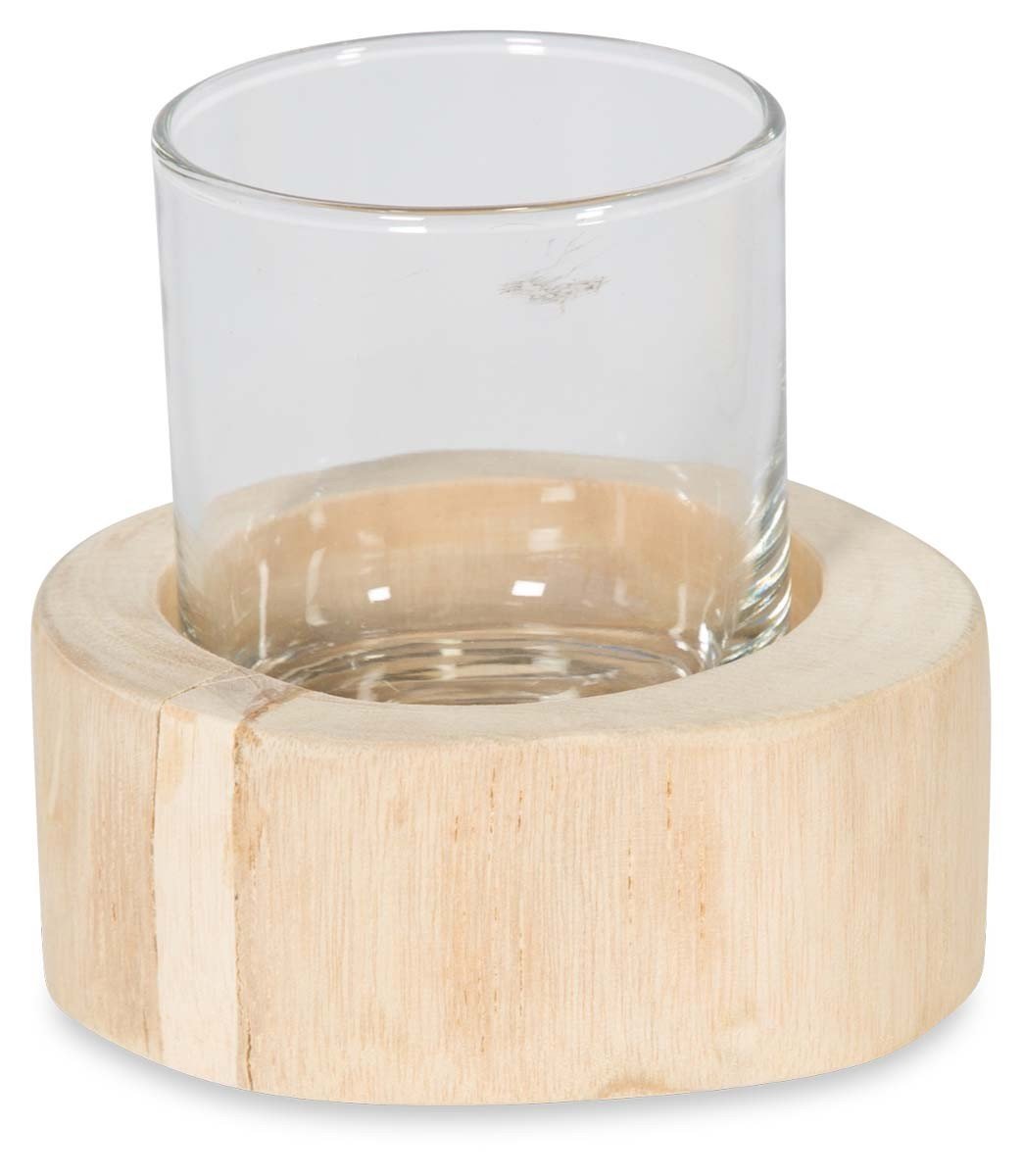 Home & Giftware Arthur Round Teak and Glass Candle Holder | Accessories | app store dev @@ABC ///[option4] 十月五日 11:53 