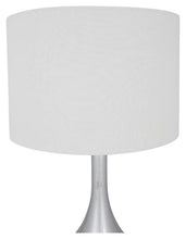 Load image into Gallery viewer, Home &amp; Giftware Chrome Metal Bottle Table Lamp with Linen Shade - Chrome | Lighting | app store dev @@ABC ///[option4] 十月五日 11:53 

