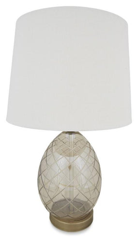 Home & Giftware Champagne Egg Glass Table Lamp with Linen Shade - Antique Brass | Lighting | app store dev @@ABC ///[option4] 十月五日 11:53 