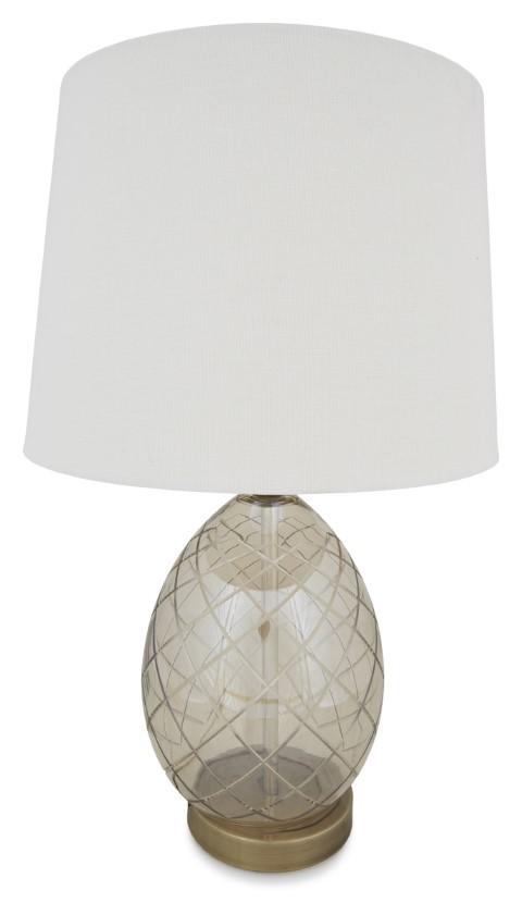 Home & Giftware Champagne Egg Glass Table Lamp with Linen Shade - Antique Brass | Lighting | app store dev @@ABC ///[option4] 十月五日 11:53 