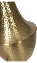 Load image into Gallery viewer, Home &amp; Giftware Brass Metal Beaten Table Lamp with White Linen Shade - Brass Metal | Lighting | app store dev @@ABC ///[option4] 十月五日 11:53 
