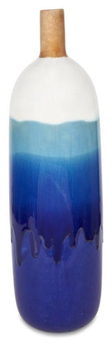 Home & Giftware Ceramic Azure Glazed Vase Large - Blue/Natural | Accessories | app store dev @@ABC ///[option4] 十月五日 11:53 
