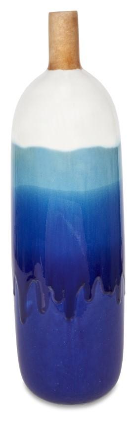 Home & Giftware Ceramic Azure Glazed Vase Large - Blue/Natural | Accessories | app store dev @@ABC ///[option4] 十月五日 11:53 