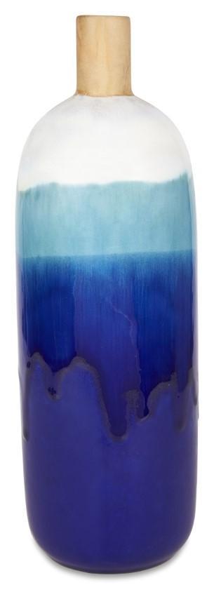 Home & Giftware Ceramic Azure Glazed Vase Medium - Blue/Natural | Accessories | app store dev @@ABC ///[option4] 十月五日 11:53 