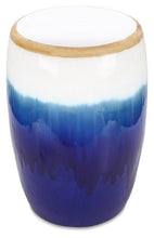 Load image into Gallery viewer, Home &amp; Giftware Ceramic Azure Glazed Stool - Blue/Natural | Living | app store dev @@ABC ///[option4] 十月五日 11:53 
