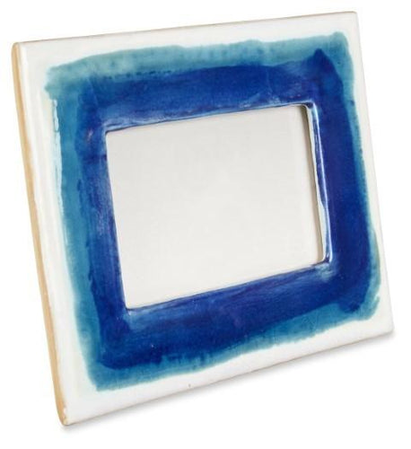 Home & Giftware Ceramic Azure Glazed 4x6 Photo Frame - Blue/Natural | Accessories | app store dev @@ABC ///[option4] 十月五日 11:53 