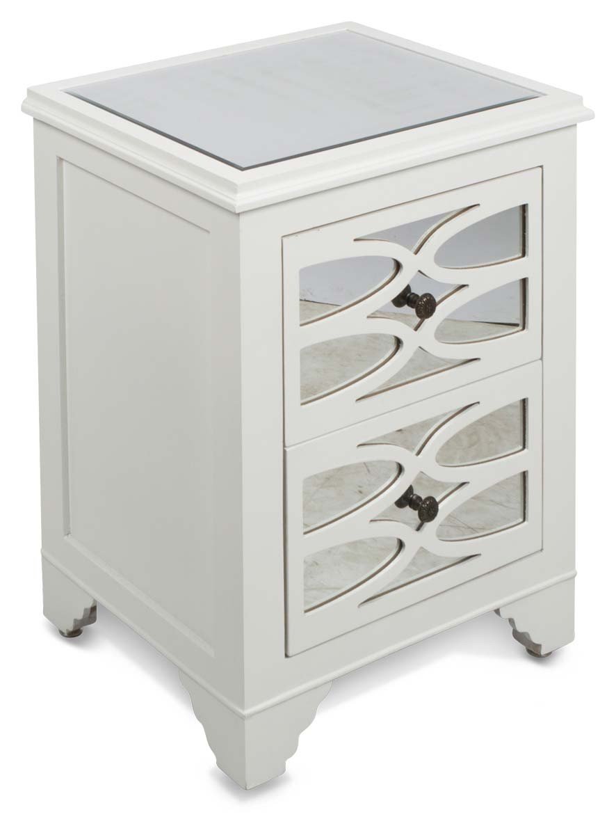 Home & Giftware 2 Draw Wooden Lattice Mirrored Bedside Table | Sleeping | app store dev @@ABC ///[option4] 十月五日 11:53 