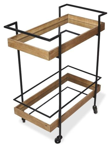 Home & Giftware Heritage Wood and Metal Kitchen Trolley Cart - Natural/Matt Black | Dining | app store dev @@ABC ///[option4] 十月五日 11:53 