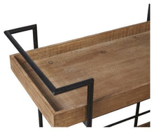 Load image into Gallery viewer, Home &amp; Giftware Heritage Wood and Metal Kitchen Trolley Cart - Natural/Matt Black | Dining | app store dev @@ABC ///[option4] 十月五日 11:53 
