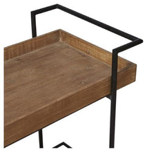 Load image into Gallery viewer, Home &amp; Giftware Heritage Wood and Metal Kitchen Trolley Cart - Natural/Matt Black | Dining | app store dev @@ABC ///[option4] 十月五日 11:53 
