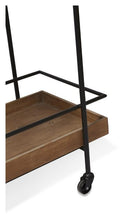 Load image into Gallery viewer, Home &amp; Giftware Heritage Wood and Metal Kitchen Trolley Cart - Natural/Matt Black | Dining | app store dev @@ABC ///[option4] 十月五日 11:53 

