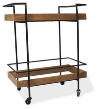Load image into Gallery viewer, Home &amp; Giftware Heritage Wood and Metal Kitchen Trolley Cart - Natural/Matt Black | Dining | app store dev @@ABC ///[option4] 十月五日 11:53 
