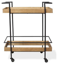 Load image into Gallery viewer, Home &amp; Giftware Heritage Wood and Metal Kitchen Trolley Cart - Natural/Matt Black | Dining | app store dev @@ABC ///[option4] 十月五日 11:53 
