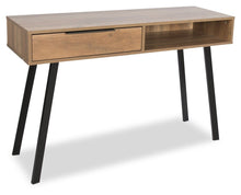 Load image into Gallery viewer, Home &amp; Giftware Atlanta Wood Look Executive Desk with Metal Legs - Natural | Living | app store dev @@ABC ///[option4] 十月五日 11:53 
