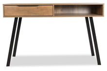 Load image into Gallery viewer, Home &amp; Giftware Atlanta Wood Look Executive Desk with Metal Legs - Natural | Living | app store dev @@ABC ///[option4] 十月五日 11:53 
