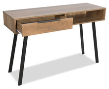 Load image into Gallery viewer, Home &amp; Giftware Atlanta Wood Look Executive Desk with Metal Legs - Natural | Living | app store dev @@ABC ///[option4] 十月五日 11:53 
