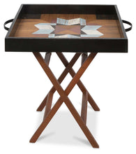 Load image into Gallery viewer, Home &amp; Giftware Antol Antique Wooden Tray on STand with Medallion Pattern | Accessories | app store dev @@ABC ///[option4] 十月五日 11:53 
