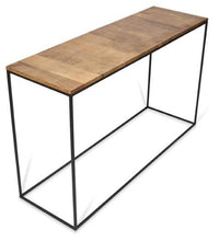 Load image into Gallery viewer, Home &amp; Giftware Ava Rectangular Console Table with Mango Wood Top and Iron Legs - Natural/Black | Living | app store dev @@ABC ///[option4] 十月五日 11:53 
