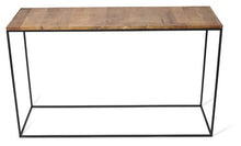 Load image into Gallery viewer, Home &amp; Giftware Ava Rectangular Console Table with Mango Wood Top and Iron Legs - Natural/Black | Living | app store dev @@ABC ///[option4] 十月五日 11:53 
