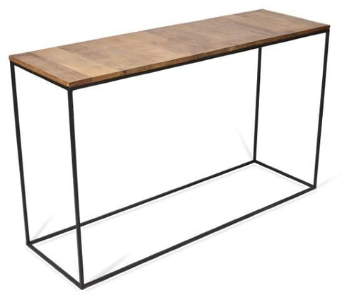 Home & Giftware Ava Rectangular Console Table with Mango Wood Top and Iron Legs - Natural/Black | Living | app store dev @@ABC ///[option4] 十月五日 11:53 