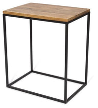 Load image into Gallery viewer, Home &amp; Giftware Ava Set of 2 Rectangular Nested Side Tables with Mango Wood Top and Iron Legs - Natural/Black | Living | app store dev @@ABC ///[option4] 十月五日 11:53 
