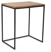 Load image into Gallery viewer, Home &amp; Giftware Ava Set of 2 Rectangular Nested Side Tables with Mango Wood Top and Iron Legs - Natural/Black | Living | app store dev @@ABC ///[option4] 十月五日 11:53 
