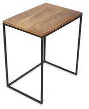 Load image into Gallery viewer, Home &amp; Giftware Ava Set of 2 Rectangular Nested Side Tables with Mango Wood Top and Iron Legs - Natural/Black | Living | app store dev @@ABC ///[option4] 十月五日 11:53 
