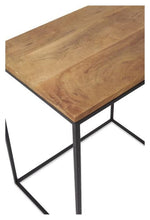 Load image into Gallery viewer, Home &amp; Giftware Ava Set of 2 Rectangular Nested Side Tables with Mango Wood Top and Iron Legs - Natural/Black | Living | app store dev @@ABC ///[option4] 十月五日 11:53 
