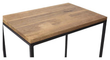 Load image into Gallery viewer, Home &amp; Giftware Ava Set of 2 Rectangular Nested Side Tables with Mango Wood Top and Iron Legs - Natural/Black | Living | app store dev @@ABC ///[option4] 十月五日 11:53 
