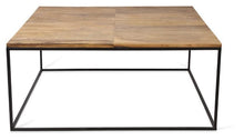 Load image into Gallery viewer, Home &amp; Giftware Ava Square Coffee Table with Mango Wood Top and Iron Legs - Natural/Black | Living | app store dev @@ABC ///[option4] 十月五日 11:53 
