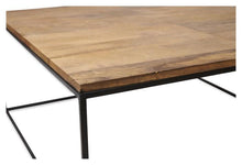 Load image into Gallery viewer, Home &amp; Giftware Ava Square Coffee Table with Mango Wood Top and Iron Legs - Natural/Black | Living | app store dev @@ABC ///[option4] 十月五日 11:53 
