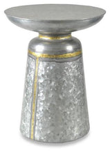 Load image into Gallery viewer, Home &amp; Giftware Austin Galvanized Iron Side Table - Silver Oxidize | Living | app store dev @@ABC ///[option4] 十月五日 11:53 
