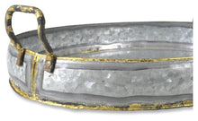Load image into Gallery viewer, Home &amp; Giftware Austin Oval Iron Tray with Handle - Silver Oxidize | Accessories | app store dev @@ABC ///[option4] 十月五日 11:53 
