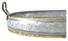 Load image into Gallery viewer, Home &amp; Giftware Austin Oval Iron Tray with Handle - Silver Oxidize | Accessories | app store dev @@ABC ///[option4] 十月五日 11:53 
