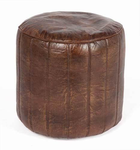 Home & Giftware Chelsea Round Recycled Leather Pouffe | Living | app store dev @@ABC ///[option4] 十月五日 11:53 